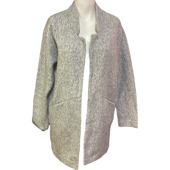 Express Women’s M Grey Cardigan Jacket Open Coat Neutral Career Office - Picture 1 of 8